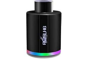 ROSLHG Hookah Pump - Hookah Starter/With rechargeable battery/Universal electric pump kit with Led lights/Mini portable charcoal starter, coal burner Assistant, hookah preheating kit, Smoke bar accessories（black）