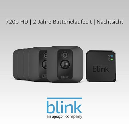 Blink XT System für Videoüberwachung, mit Bewegungserkennung, Befestigungsset, HD-Video, 2 Jahre Batterielaufzeit, inkl. Clou