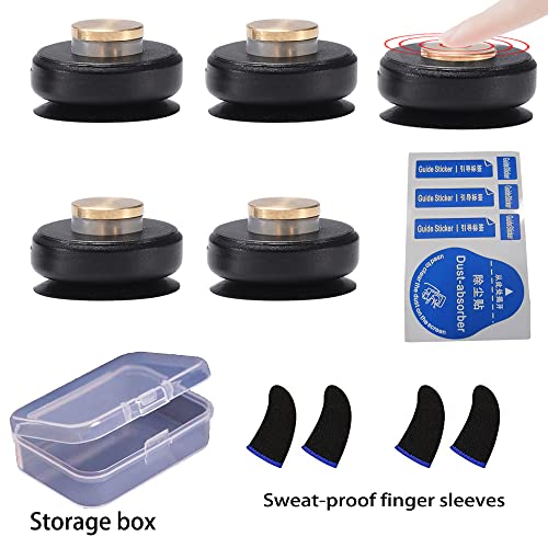 Photo 1 of 9 Pieces PUBG Mobile Controller Gaming Trigger Kits,5 Touch Screen Button Joystick Mobile Controller for phone tablet,4 Anti-Sweat Gaming Finger Gloves for game