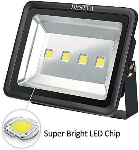 BESTVA 200W Super Bright Huge Outdoor LED Flood Lights, 450W HPS Bulb Equivalent, Waterproof IP65, Daylight White, 6000K, Security Lights, Floodlight for Yard, Party, Playground