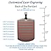 Customized Laser Engraved in the USA Medical Alert Pendant without chain - 8 Lines Personalized
