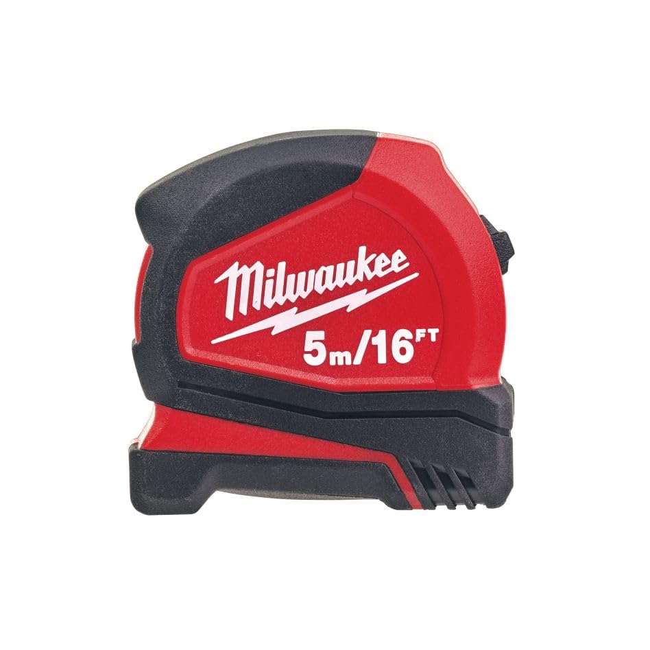 Milwaukee 4932459595 Pro Compact Tape Measure C5-16/25, Red, 5m/16ft