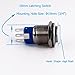 Latching Push Button Switch, URTONE UR193, 1NO1NC SPDT ON/Off 5A 250VAC 30VDC Stainless Steel Shell Suitable for 19mm 3/4