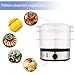 2018 Thanksgiving Gifts 3-Tiers Electric Steam Cooker, Vegetable Healthy Food, Home Kitchen Favor with Timer, 9.5 Quart & 800W