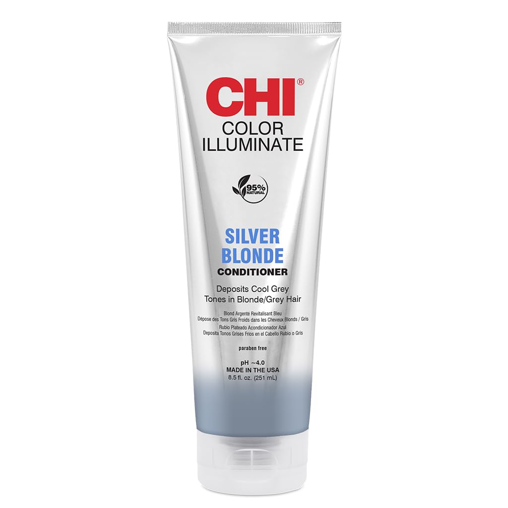 CHI Ionic Color Illuminate Conditioner, Teal Blue, Color Enhancing Conditioner, 251 ml