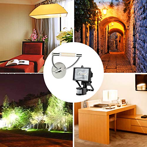 Azhien Ampoule LED R7S 118mm 10W Not Dimmable,Blanc Chaud 3000K,10 Watt Équivalent Lampe Halogene 48W 60W 75W, 1000LM, 360 Degrés, J Type J118 R7S Led Ampoules, Lot de 2