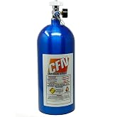 10LB Bottle | Cold Fusion Nitrous | 10LB Nitrous Bottle with High Flow Valve, Gauge and 8AN Blow Off Fitting with cap.