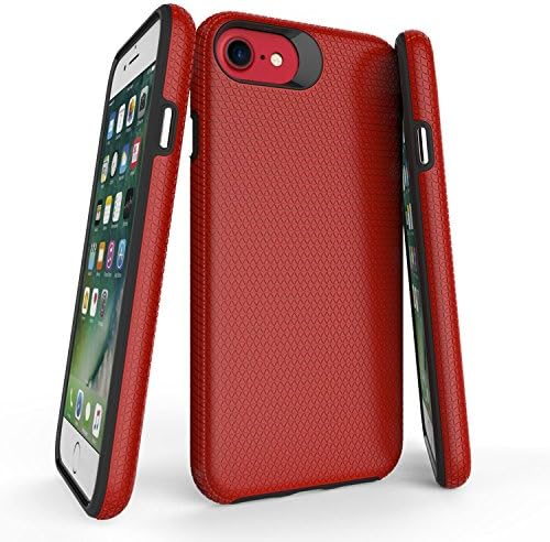 iPhone 7/8 Cover Rugged Heavy Duty Dual Layer Armor Case for New iPhone 8 American Popular Phone PC+TPU Case for iPhone 7 by DOKDO (Burgundy)