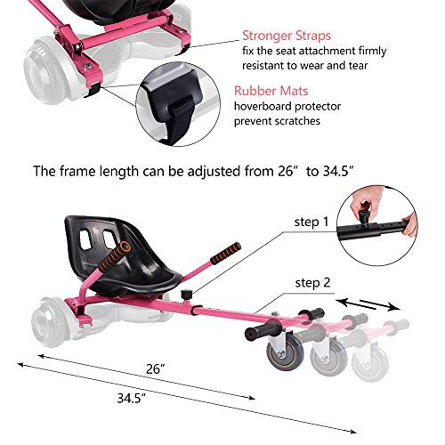 Electric Go Kart For Adults Hoverboard Go-Kart Seat Turn Your - Main Image