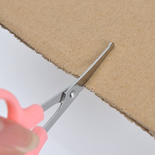 2 Pcs Stainless Steel Safety Round Tip Scissors Professional Personal Care for Nose Ear Beard Baby Nail Makeup Tool (Plastic handle)