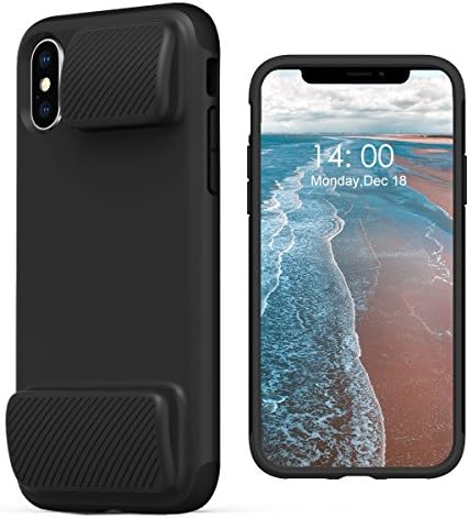 KUUFER Two-Layer Defender iPhone X Case with Game Handles Compatible for Apple iPhone X 2017 (black)