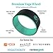 UpCircleSeven Yoga Wheel - [Pro Series] Strongest & Most Comfortable Yoga Prop Wheel - Perfect for Back Pain Stretching & Backbends, 12 x 5 IN (Cyan)