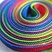 YFINE 47.2 inches(120CM)Length Gradient Rainbow Color Flat Shoelaces for Shoes Sneakers-2 Pair