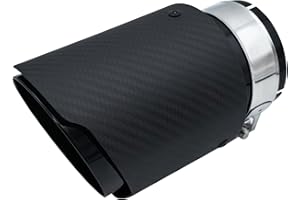 JIAREAR Carbon Fiber Exhaust Tips 2" Inlet 4"Outlet, Universal Tailpipe 2 Inch Exhaust Muffler Tip
