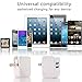USB Wall Charger, PUJIN 2-Pack 24W 2.4Amp Dual Port Quick Charger Plug,Portable Travel Wall Charger with Foldable Plug for iPhone, Samsung, LG, HTC, Huawei, Moto, Sony and More