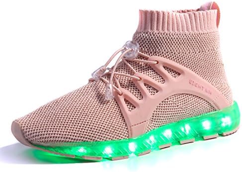 EIGHT KM EKM003 Women &amp; Men LEDShoes Rechargeable Light up Shoes for Big Girls &amp; Big Boys Pink-36