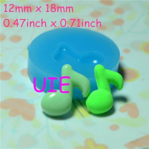 016LBP Music Note Silicone Flexible Push Mold Jewelry Charms Cupcake (Clay Premo Resin Wax Gum Paste Fondant)