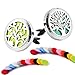 GoorDik 2 Pack Aromatherapy Essential Oil Car Diffuser with 22 Replacement Felt Pads — Stainless Steel Locket Tree of Life Car Diffuser Vent Clip