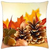 Pillowcase Thanksgiving Fall - Linkwell Throw Pillow Cover Square 18 x 18 Inches