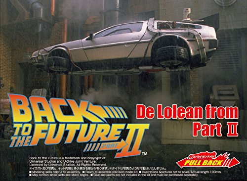 Aoshima Movie Mecha Series No.12 Back to the Future Pullback DeLorean Part.2 1/43 Scale Plastic Model kit