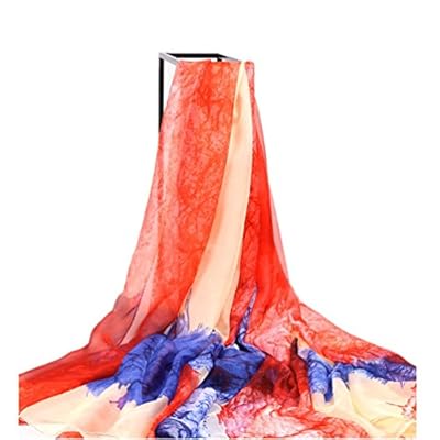 100% Silk Extra Long Oblong Silk Scarf,78"L57"W 100% Silk Extra Long Oblong Silk Scarf,78"L57"W