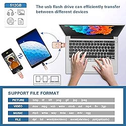 EATOP USB 3.0 Flash Drive 512GB iPhone Memory