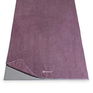 Gaiam Yoga Mat Towel Microfiber Mat-Sized Yoga Towel for Hot Yoga