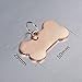 VALYRIA Stainless Steel Custom Engraved Rose Gold Bone Pet ID Tags for Large Dogs 29mmx50mm(1 1/8
