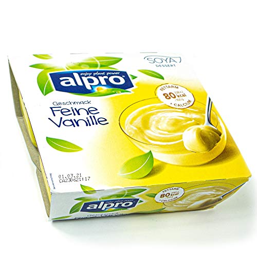 Alpro - 5er Pack Soja Dessert feine Vanille 500 g (4 x 125 g) - Soya Sojadessert Vanilla 100 % pflanzlich – Bild 3