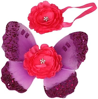 Butterfly Wings Newborn Photo Props, DIY Photography Props Girls Flower Hair Accessories Costume Set