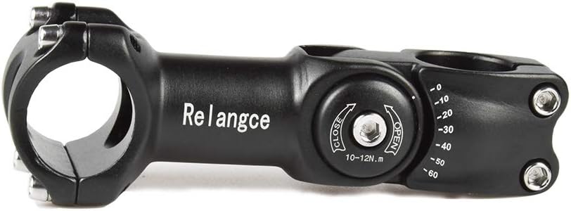 Relangce 110mm Bike Stem Riser 25.4/31.8mm, Adjustable Aluminum Alloy Bicycle Handlebar Extender 0~60 Degree Bike Fork Extender for Mountain Bike Road Bike City Bike Folding Bike Men/Women/Boys/Girls - Image 3