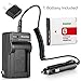Kastar Charger with Car Adapter and Battery Replacement for Sony G Type NP-BG1 NPBG1 NP-FG1 NPFG1 Battery