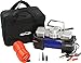 EPAuto 12V Duo Power Portable Air Compressor Pump with Alligator Clamps Direct to Battery for Small ATV/Truck/SUV/Sedan Tires