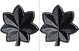 U.S. Army Metal Pin On Officer Rank BLACK - 1 PAIR (O5 - LT Colonel)