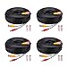 WildHD Bnc Cable 4x150ft All-in-One Siamese Video and Power Security Camera Cable BNC Extension Wire Cord with 2 Female Connetors for All Max 5MP HD CCTV DVR Surveillance System (Black)