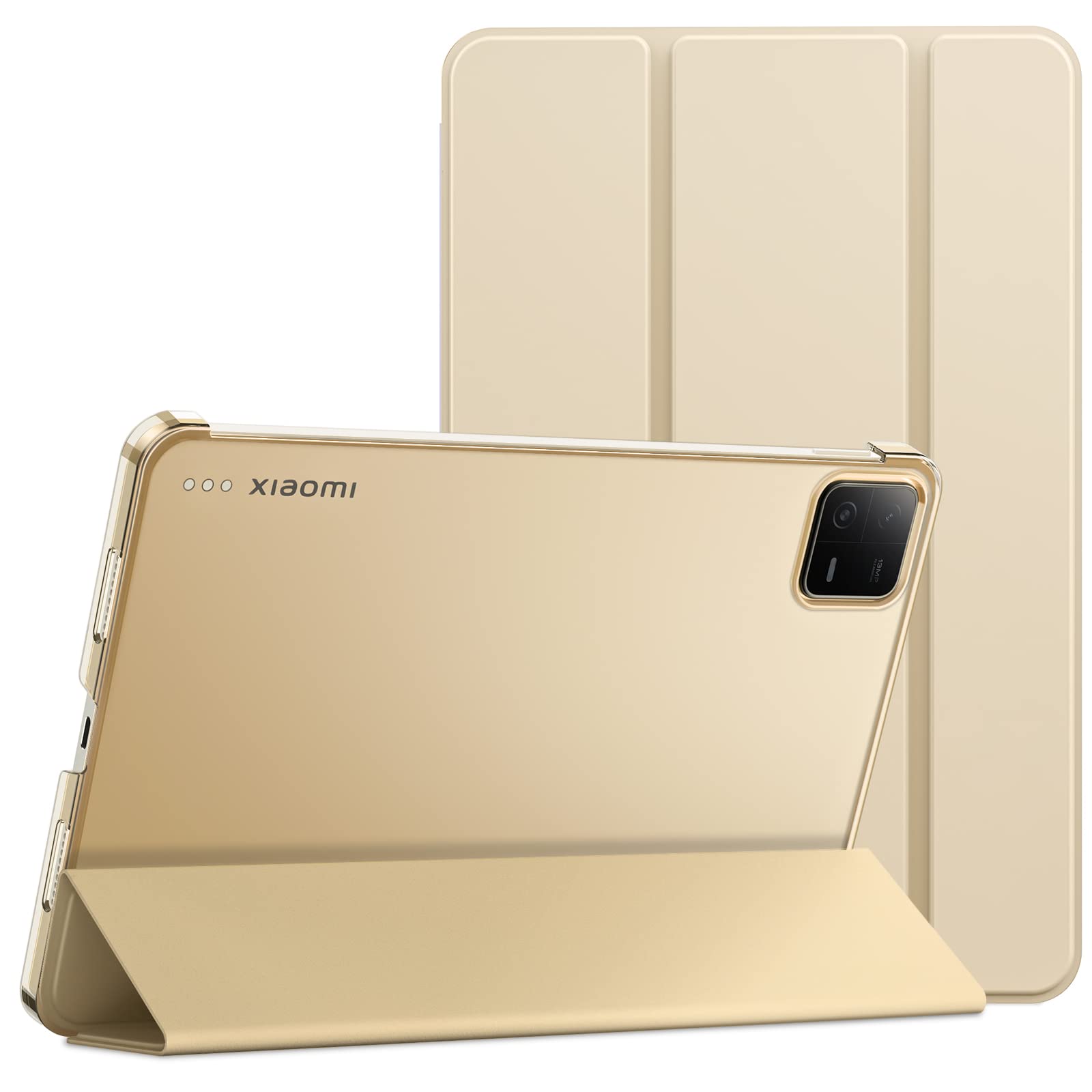 JETech Case for Xiaomi Mi Pad 6/6 Pro (11-Inch, 2023 Model, 6th Generation), Slim Stand Hard Back Shell Cover with Auto Wake/Sleep (Beige)