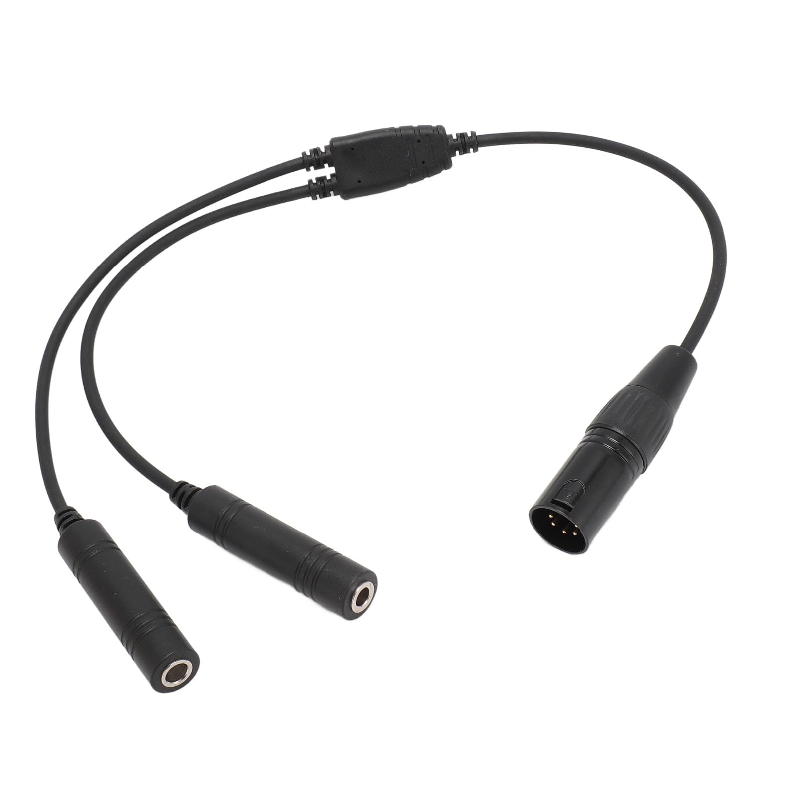 Aviation Headset Adapter GA Dual Plug to 5 Pin XLR, Control in Flight Communications with Most Aviation Headsets