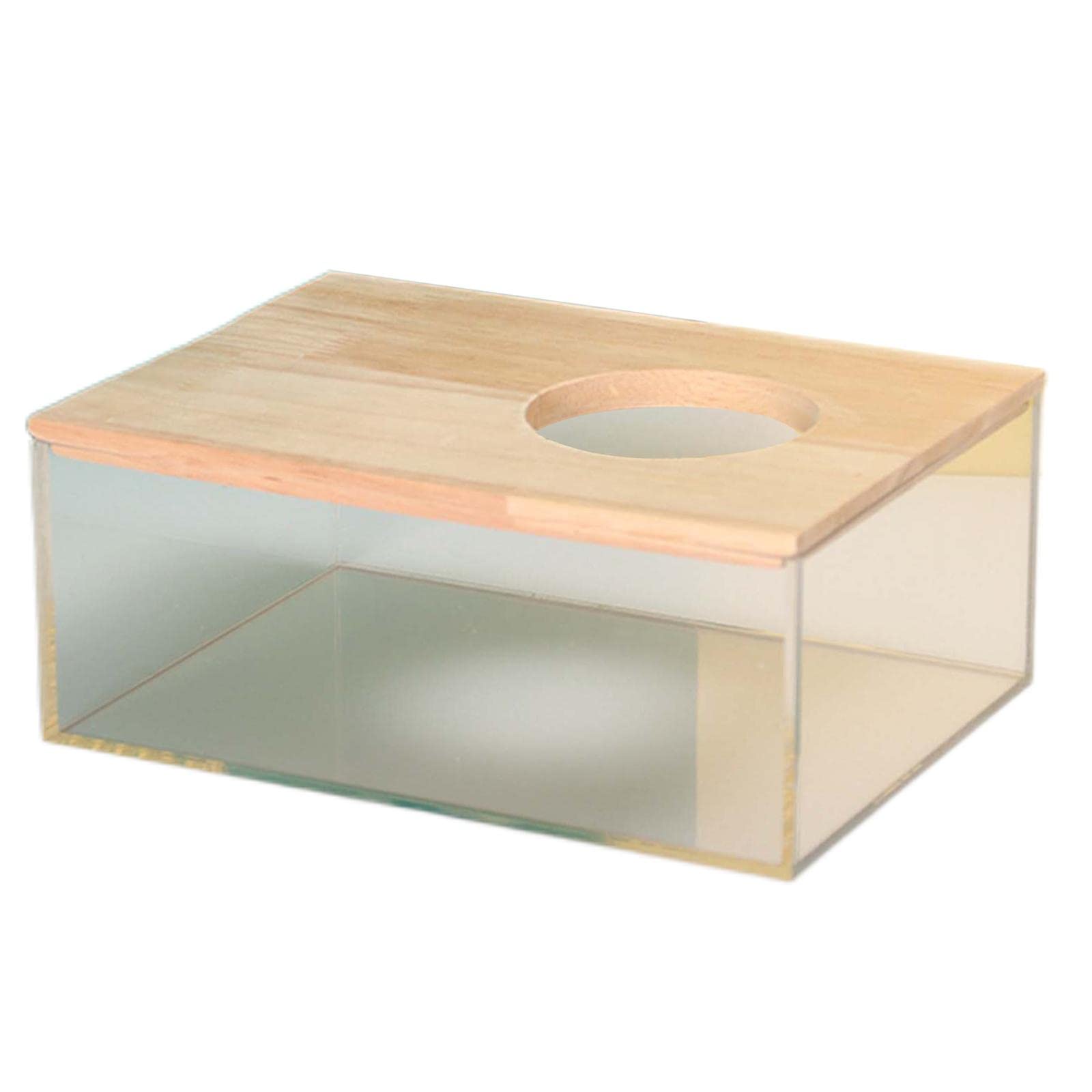 Baoblaze Hamster Sand Bath Container, Acrylic Shower and Digging Room for Mice Lemming Gerbils Hamster Toilet hamster litter box,Rectangle S — image 1