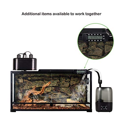 PETSPIONEER Temperature & Humidity Controller Reptile Timer, Dual Stage ...