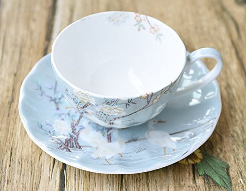 image for 123Arts Fine Bone China Flower Chintz Porcelain Coffee Mug Tea Cup wit