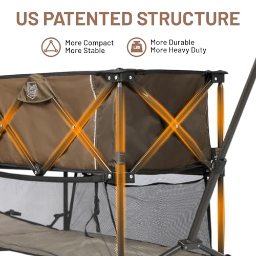 TIMBER RIDGE 400L Large Capacity Folding Double Decker Wagon, 54" Extra