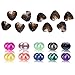 Mbay 10PC Oysters with Love Wish Twin Pearls Round Inside Freshwater Cultured 10 Colors (7-8mm), Valentines Mothers Day Birthday Gifts Pearl Wedding Party (Total 20 Pearls)