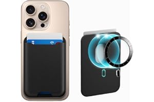 TWZKG for MagSafe Wallet, 3 Card Holder, Magnetic Phone Wallet for iPhone 17/16/15/14/13/12 Series,RFID Blocking Vegan Leather,Black