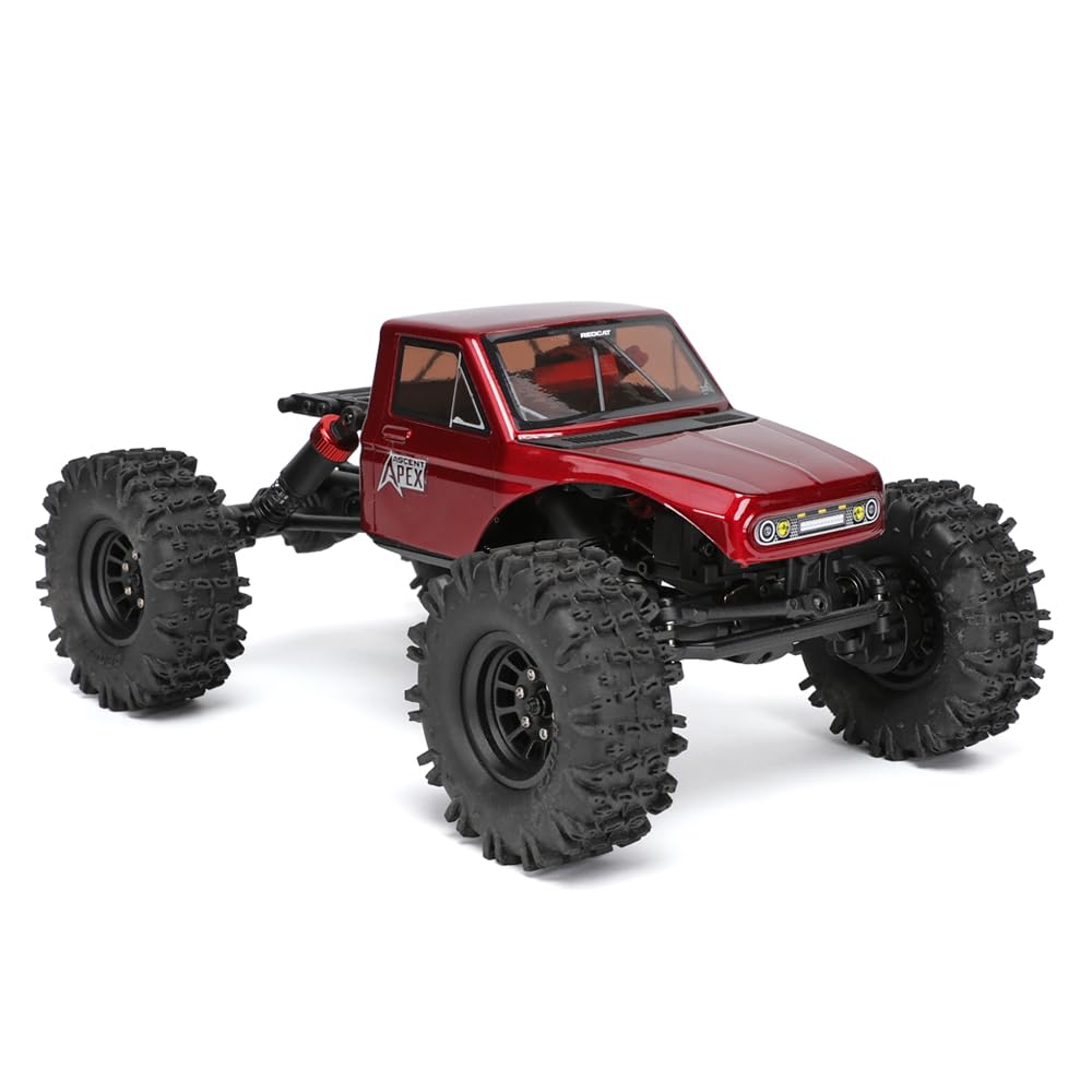 Photo 1 of Redcat Racing Ascent-18 APEX, 1/18 Scale Brushless Electric Rock Crawler, Carbon Fiber, 4WD RC Car for Adults with 2.4GHz Radio System (Red)