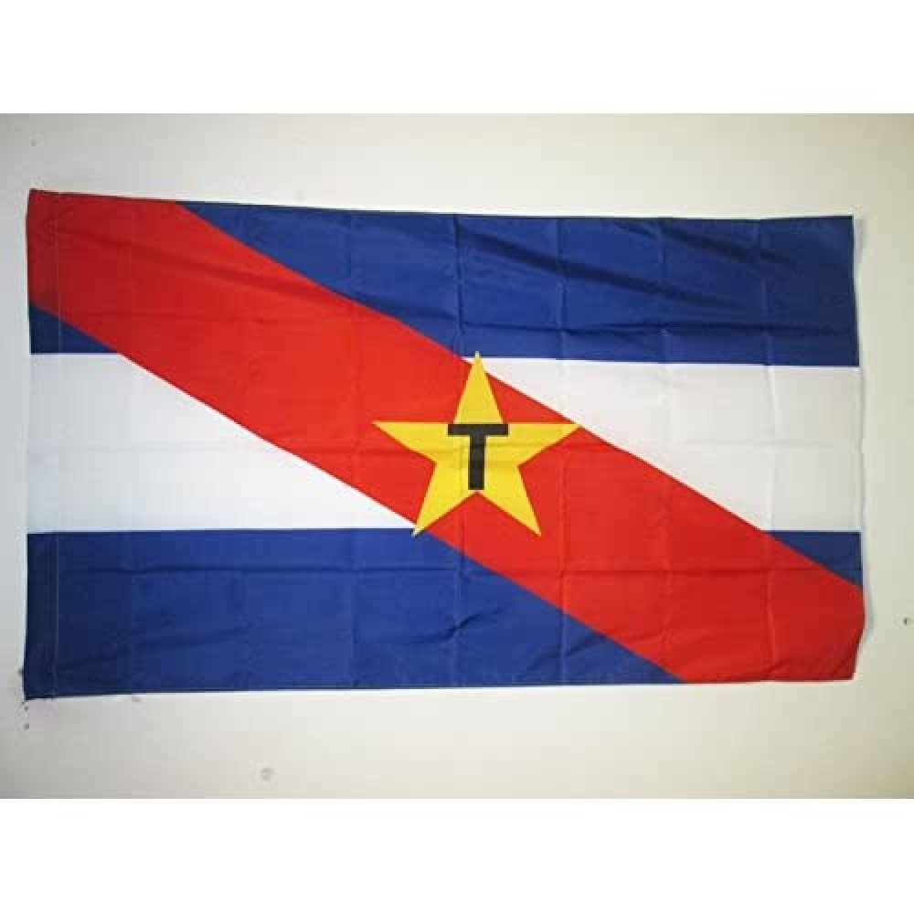 AZ FLAG - Tupamaros of Uruguay Flag - 3x5 Ft - MLN-T Banner with Sleeve - 100% Polyester - Fade Resistant - Vivid Colors - 3' x 5' Feet - 150x90 Cm