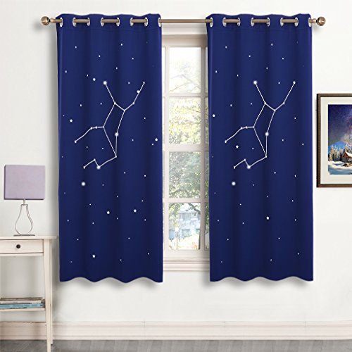 Bedroom starry decoration cutout curtain - pony dance grommet top…