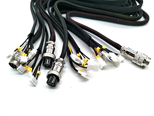 CR-10 Extension Cables Upgrade Kit for Creality CR-10 10S S4 S5 3D Printers, Latest New Version XYZ Cables for Power Cords, 1 Meter, Black