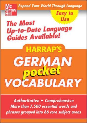 Harrap's Pocket German Vocabulary (Harrap's language Guides) by Harrap