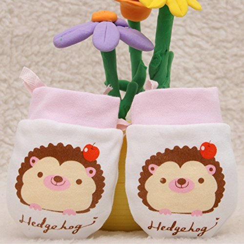 Adeimoo Cute Boys Girls Cotton No Scratch Gloves Drawstring Adjustable Mittens for Baby Infants - Thumbnail 3