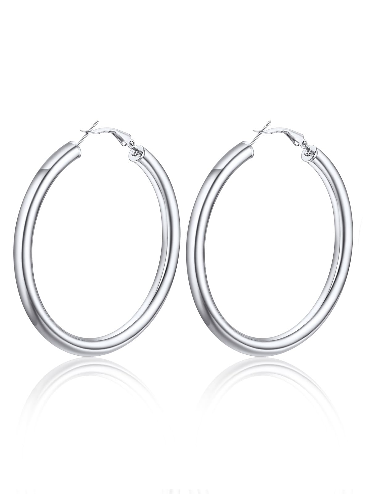 60mm Large Big Hoop Earings Stainless Steel Hoops Earrings For Women